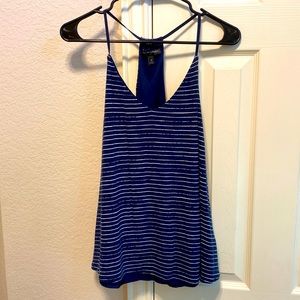 Banana Republic Blue and white striped tank top